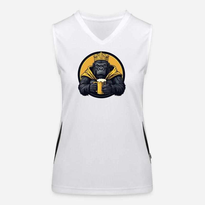 Gorilla Beer Funny Women's Functional Contrast Tank Top