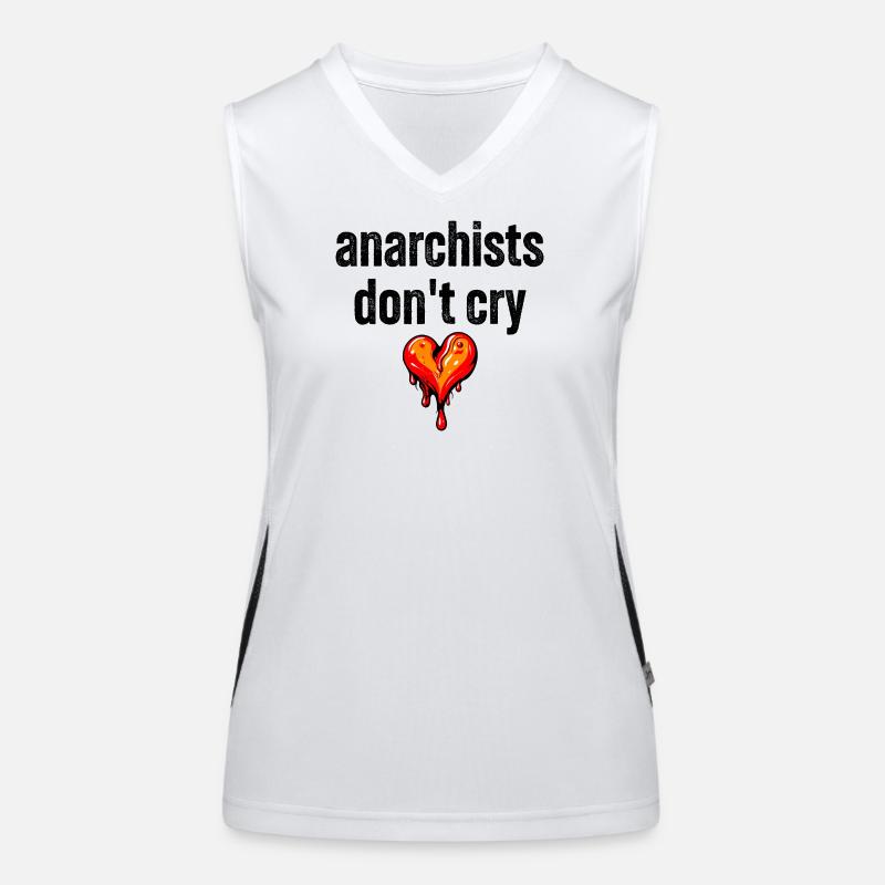 anarchists don't cry Women's Functional Contrast Tank Top