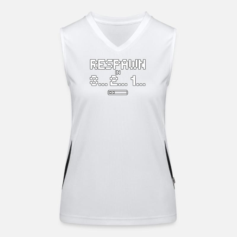 Respawn Countdown Pixelkunst Funktionelles Kontrast-Tank Top für Frauen