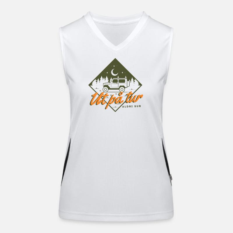 Out on a Trip Never Sur – Norwegian Camping Design Women's Functional Contrast Tank Top