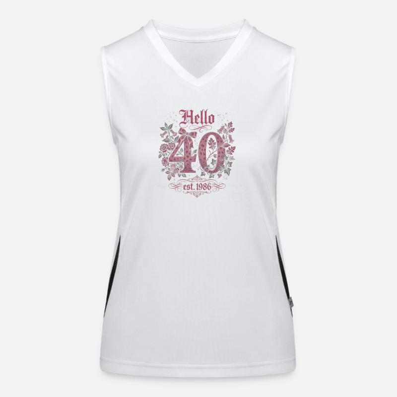 Hello 40 Leopard Pink Edition Funktionelles Kontrast-Tank Top für Frauen