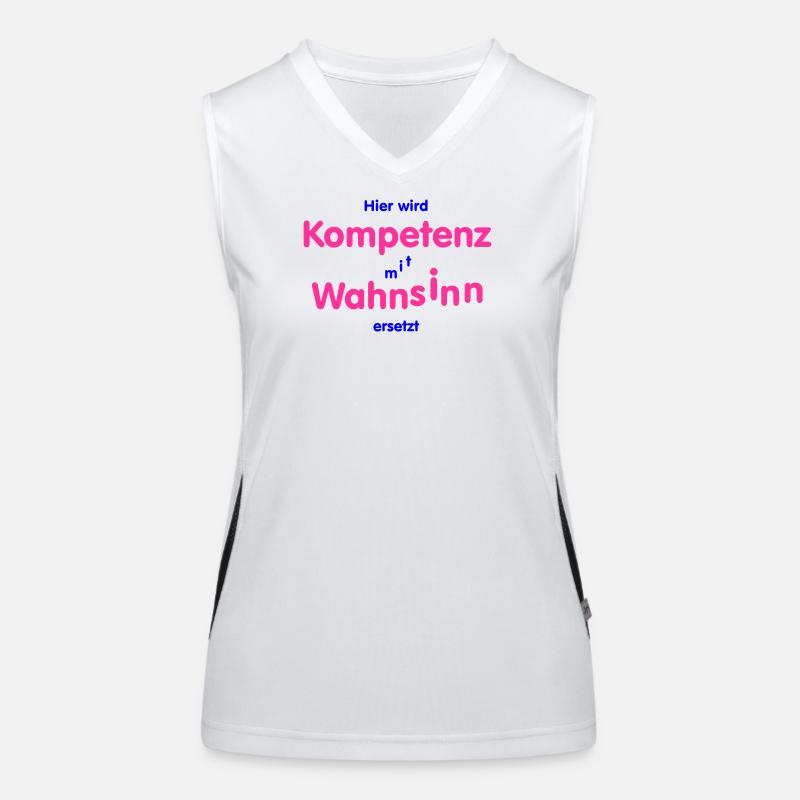 Kompetenz trifft Wahnsinn Funktionelles Kontrast-Tank Top für Frauen