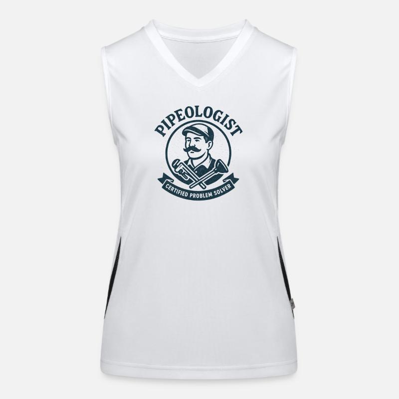Pipe Expert | Plumber Problem Solver Women's Functional Contrast Tank Top