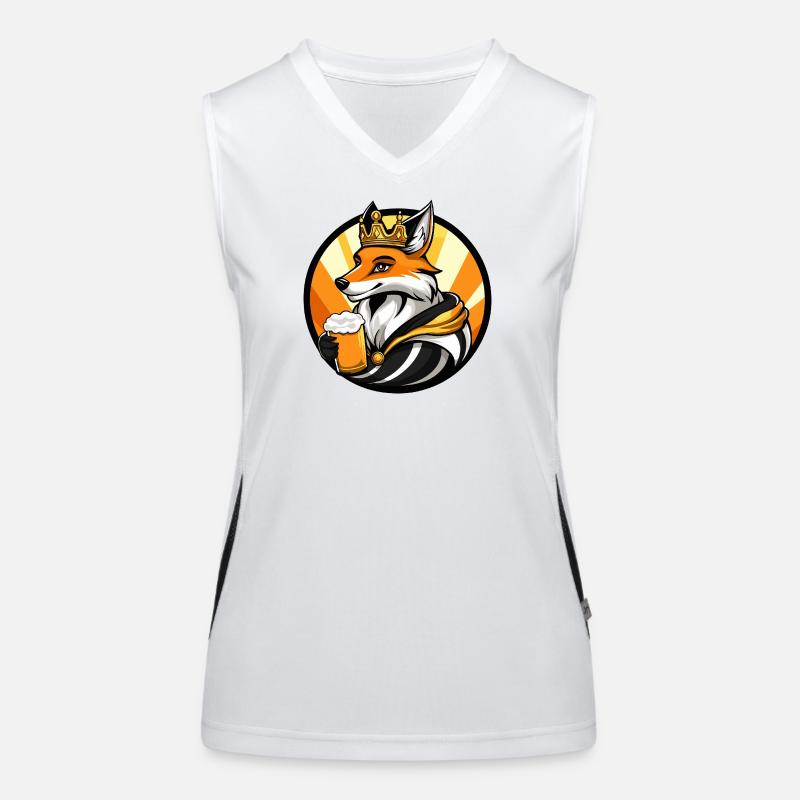 Fox Beer Funny Women's Functional Contrast Tank Top