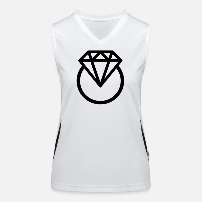Diamantring Funktionelles Kontrast-Tank Top für Frauen
