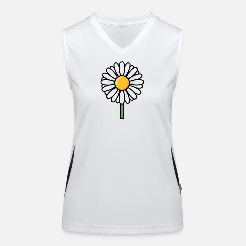 Gänseblümchen Funktionelles Kontrast-Tank Top für Frauen