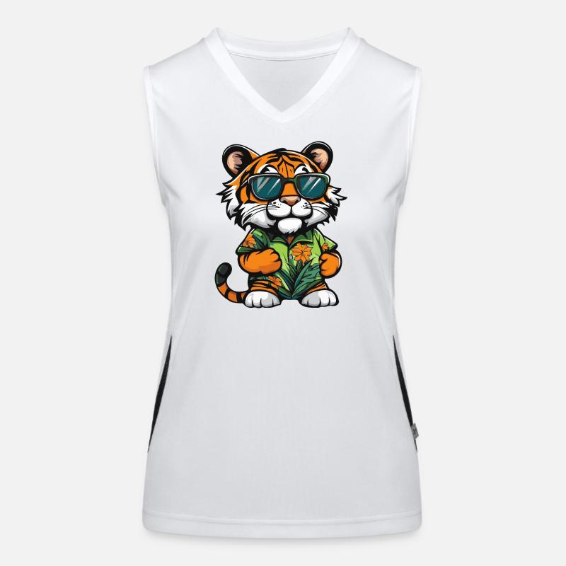 Vacances de Tiger Comic Débardeur respirant contrasté Femme
