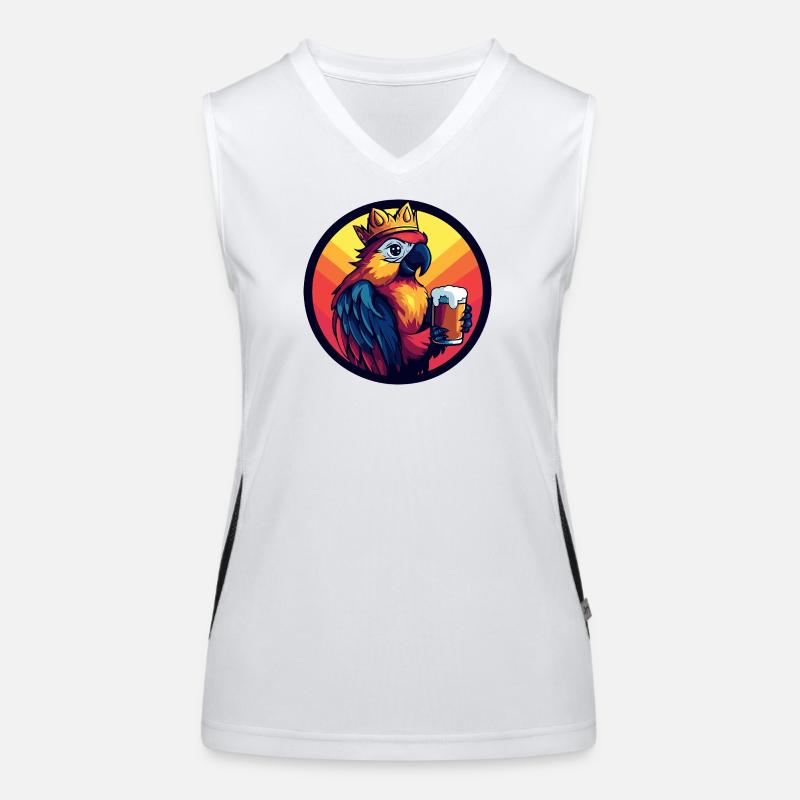 Parrot Beer Funny Women's Functional Contrast Tank Top