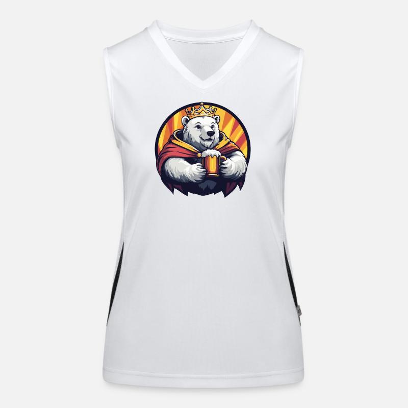 Polar Bear Beer Funny Women's Functional Contrast Tank Top