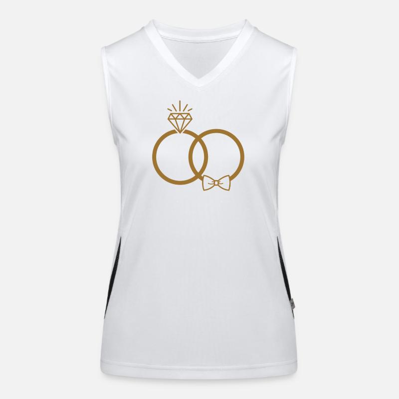 Eheringe Funktionelles Kontrast-Tank Top für Frauen