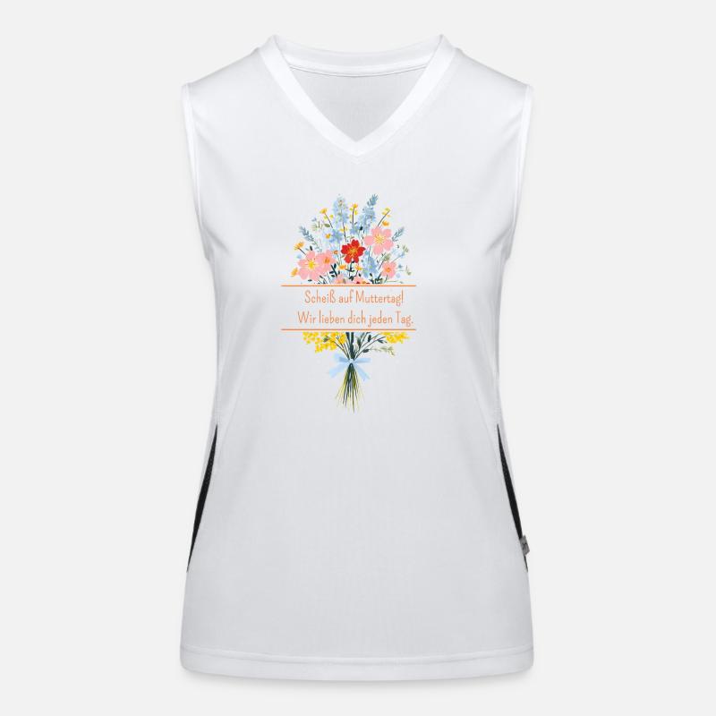 Scheiss auf Muttertag! Wir lieben dich jeden Tag Funktionelles Kontrast-Tank Top für Frauen