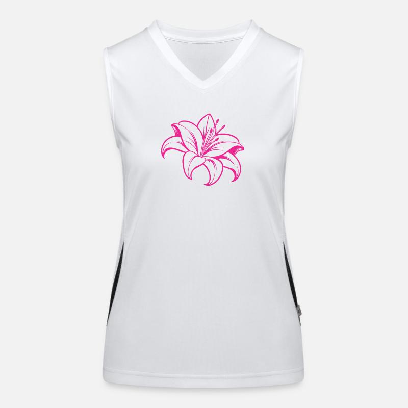 Lily flower Women's Functional Contrast Tank Top