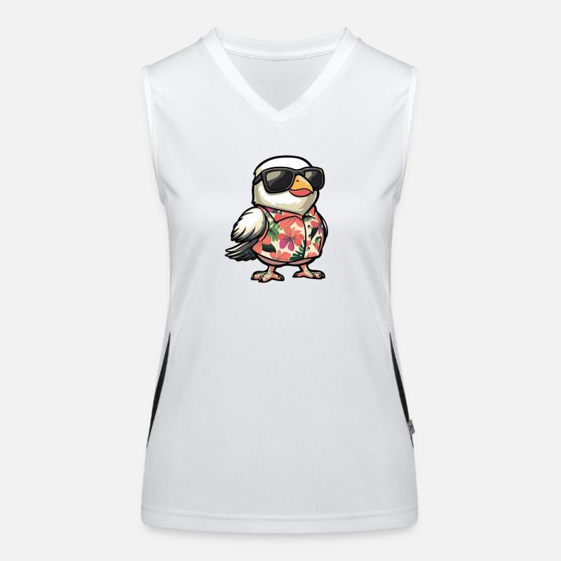 Taube Vogel Comic Urlaub Funktionelles Kontrast-Tank Top für Frauen