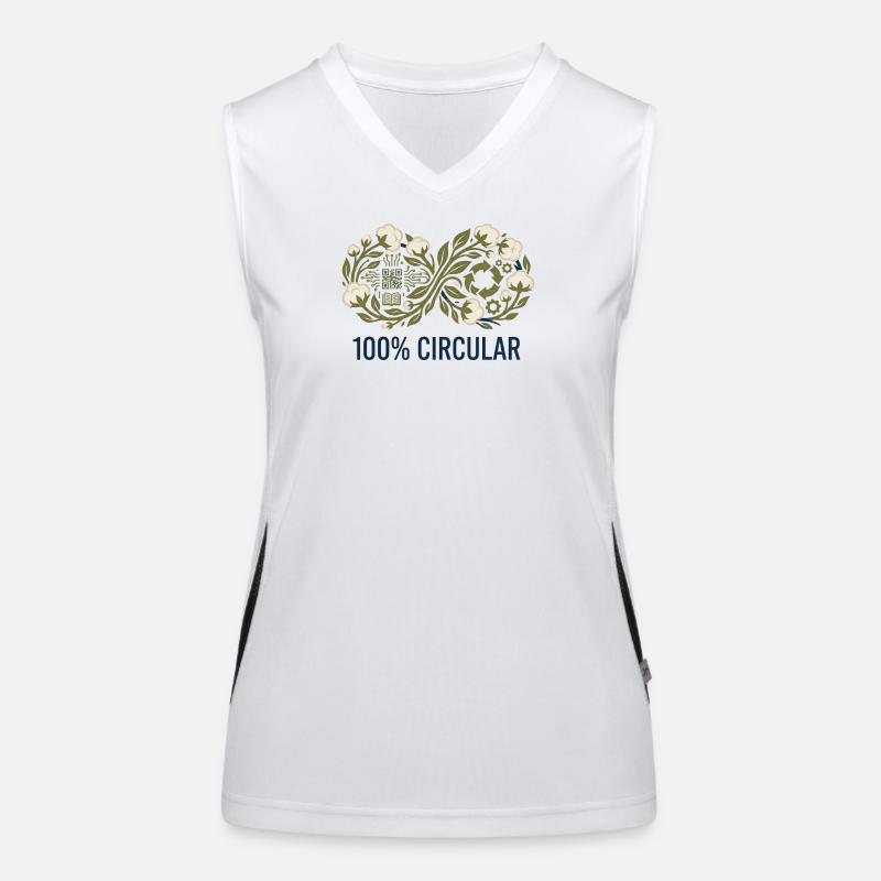 100 Prozent Circular Funktionelles Kontrast-Tank Top für Frauen