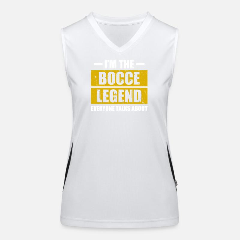 Bocce legend Petanque Boule player Women's Functional Contrast Tank Top