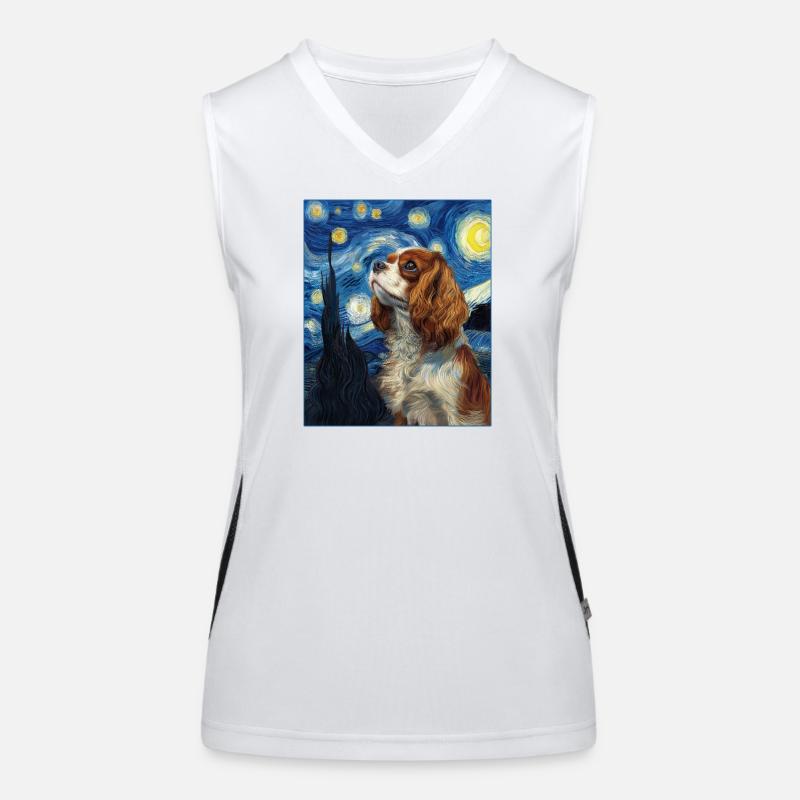 Cavalier King Charles Spaniel Funktionelles Kontrast-Tank Top für Frauen