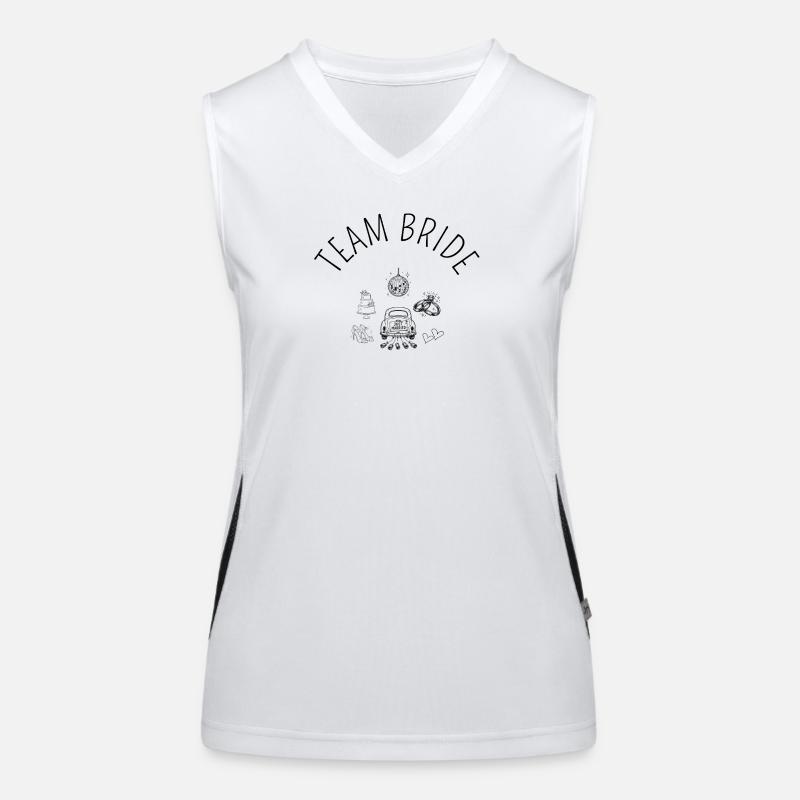 Wedding Team Bride Clip Art Women's Functional Contrast Tank Top