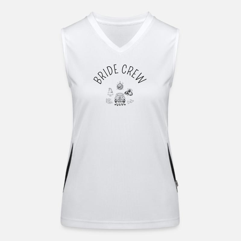 Wedding Bride Crew - Clip Art Women's Functional Contrast Tank Top