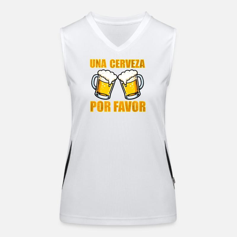 Bier trinken, Mallorca Funktionelles Kontrast-Tank Top für Frauen