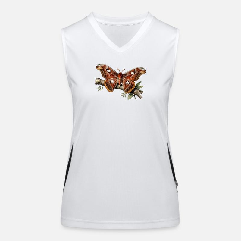 Attacus-Motte Funktionelles Kontrast-Tank Top für Frauen