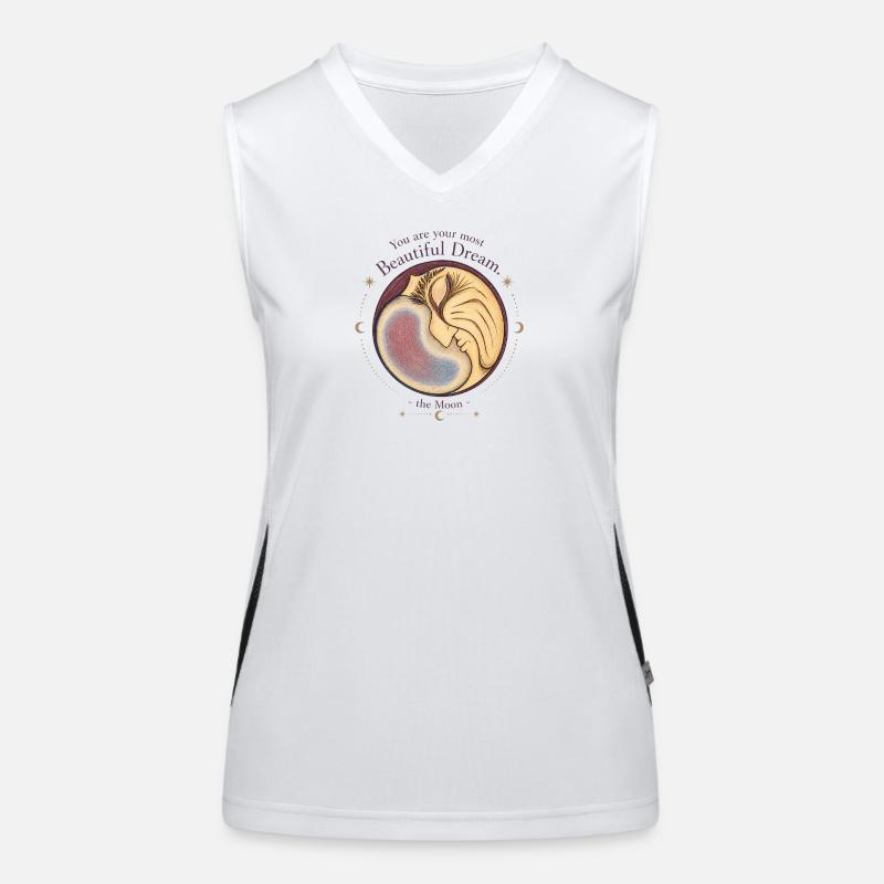 Wunderschöner Traummond Funktionelles Kontrast-Tank Top für Frauen
