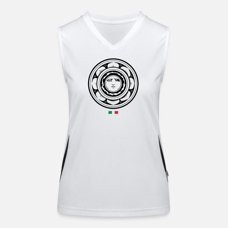Denari scopa - Women's Functional Contrast Tank Top - white/black