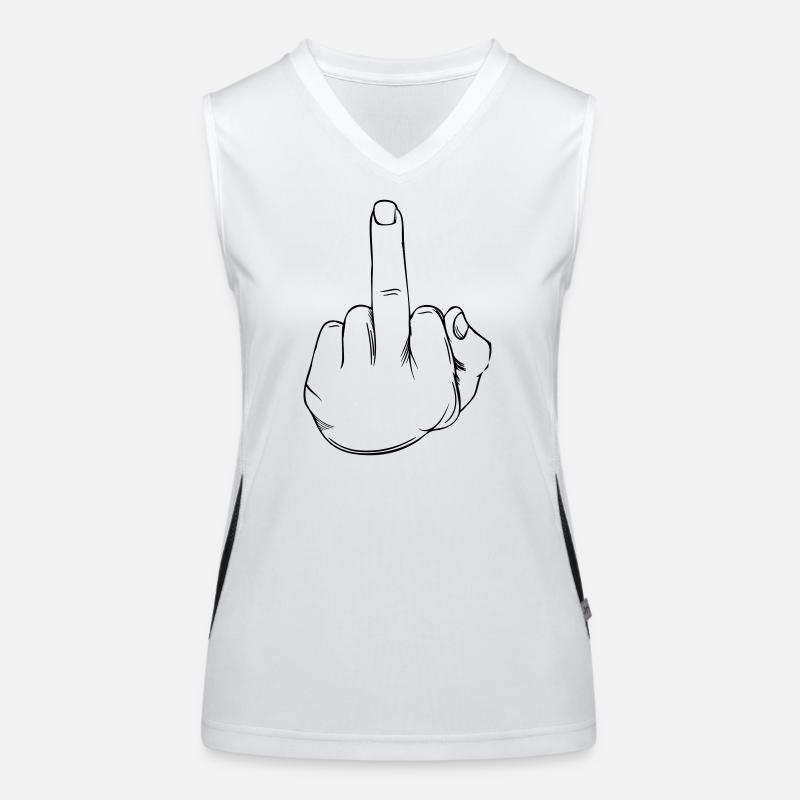 Middle finger statement Women's Functional Contrast Tank Top
