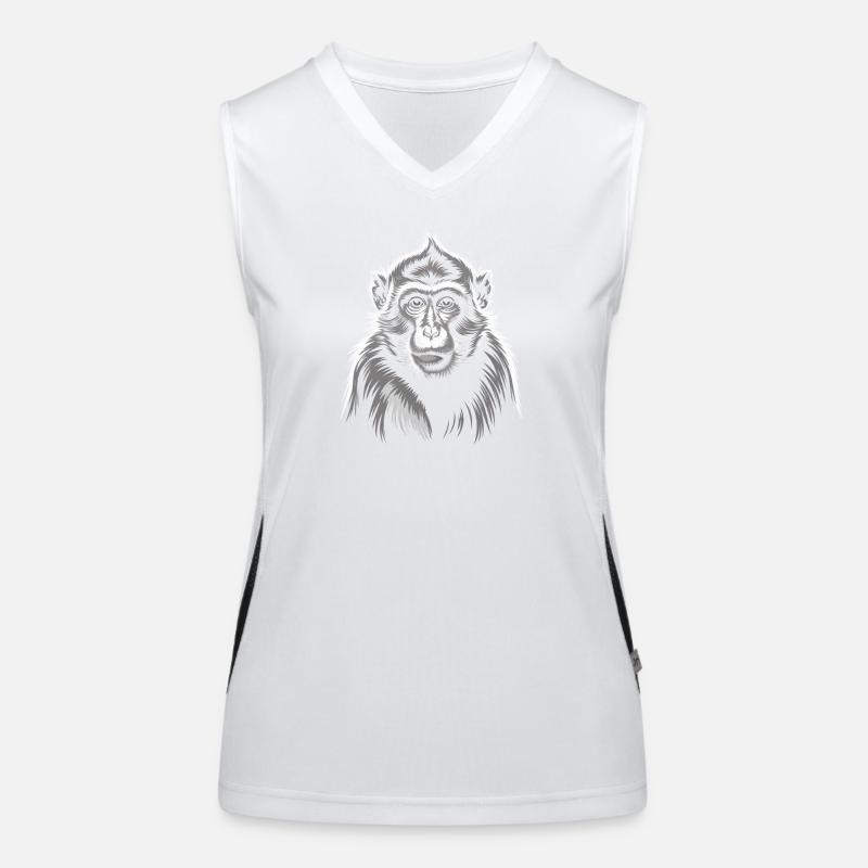 Grauer Affe Funktionelles Kontrast-Tank Top für Frauen