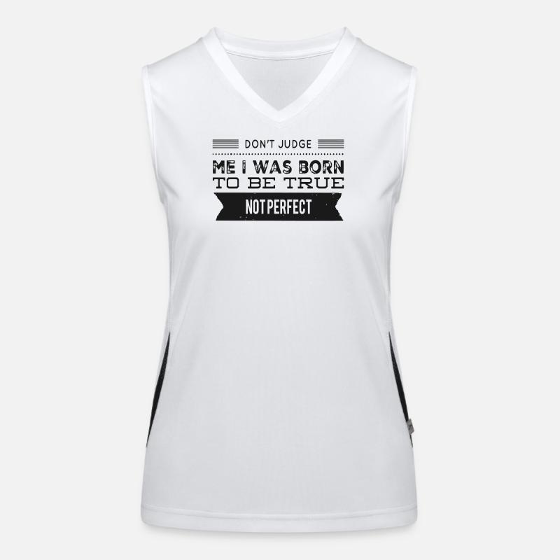 Born To Be True Quote Women's Functional Contrast Tank Top