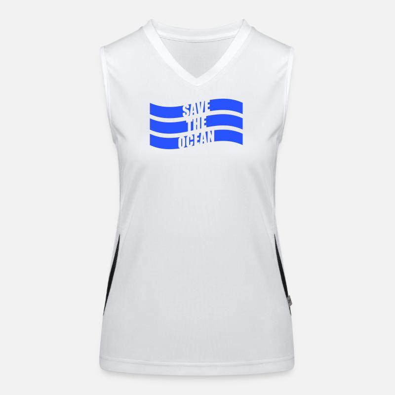 Save The Ocean Ozean Aktivismus Umwelt Statement Funktionelles Kontrast-Tank Top für Frauen