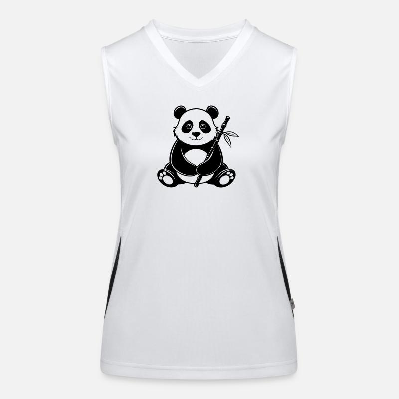 Panda avec du bambou Débardeur respirant contrasté Femme