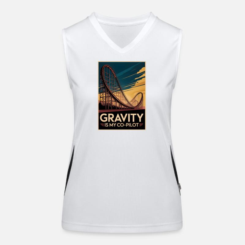 Gravity as a passenger | Roller coaster Women's Functional Contrast Tank Top