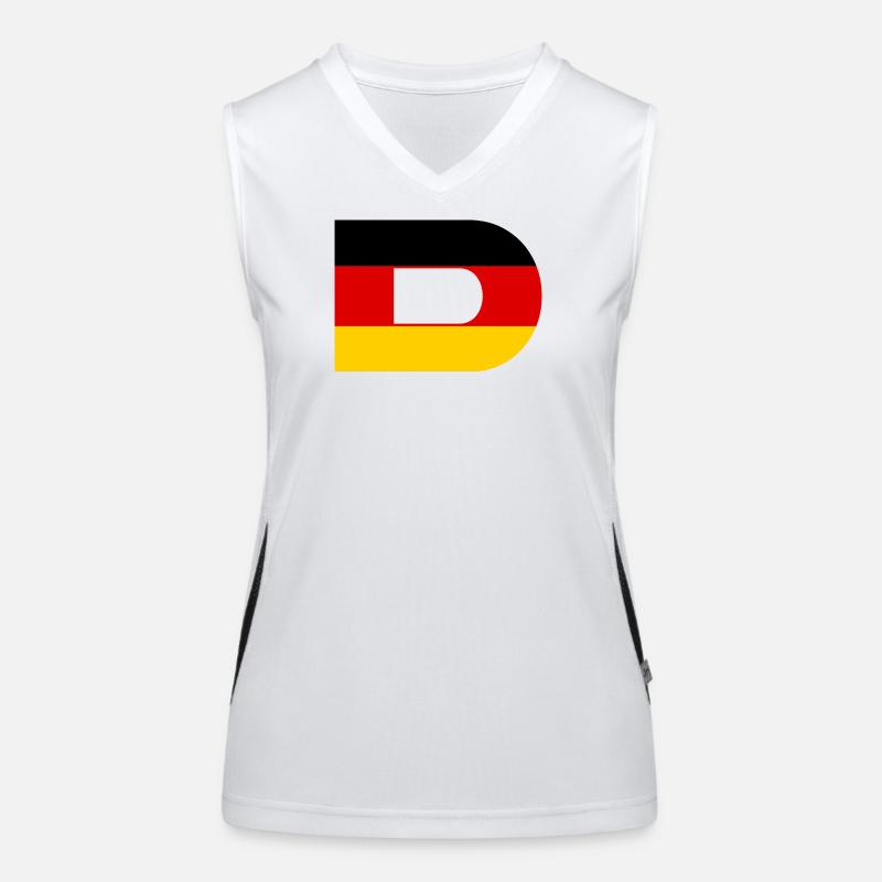 D - Style du drapeau allemand Débardeur respirant contrasté Femme