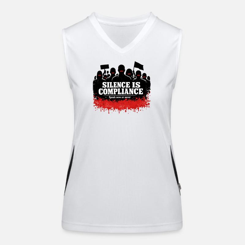 Silence is obedience – speak now Women's Functional Contrast Tank Top