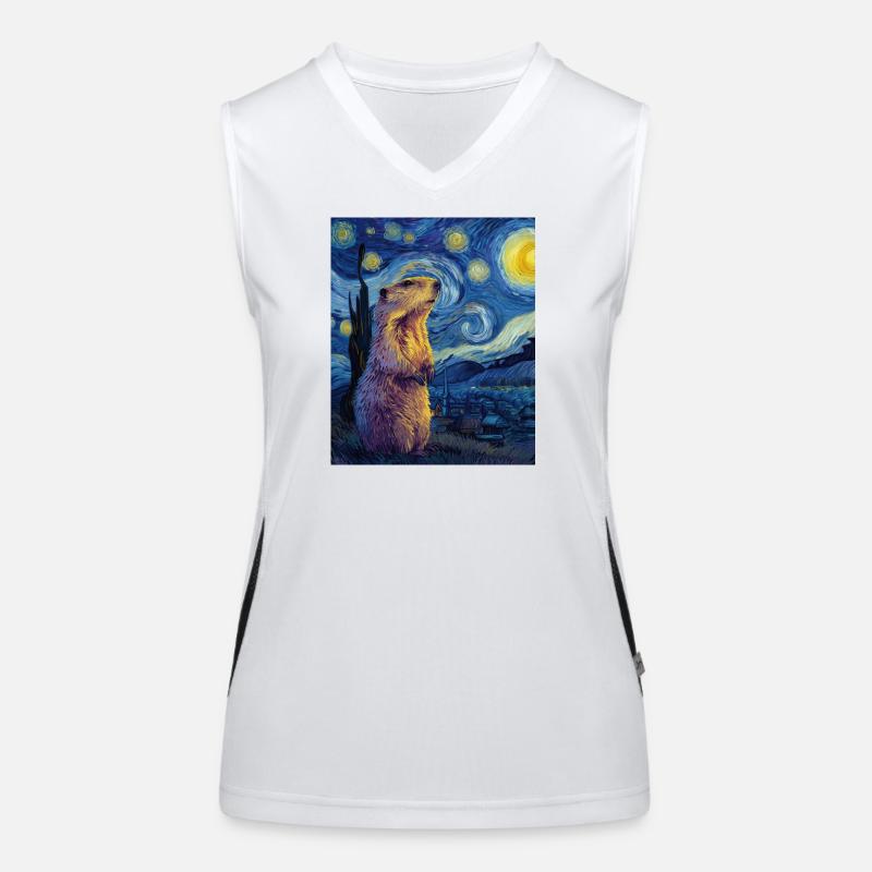 Murmeltier Funktionelles Kontrast-Tank Top für Frauen