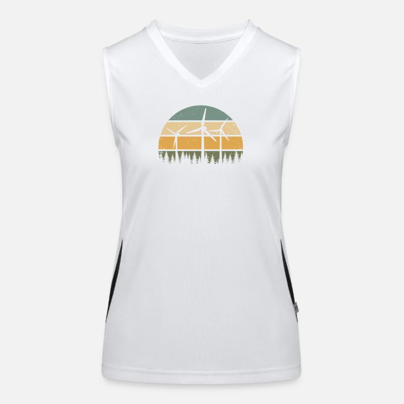 Windkraft Windrad Windenergie Windräder Funktionelles Kontrast-Tank Top für Frauen