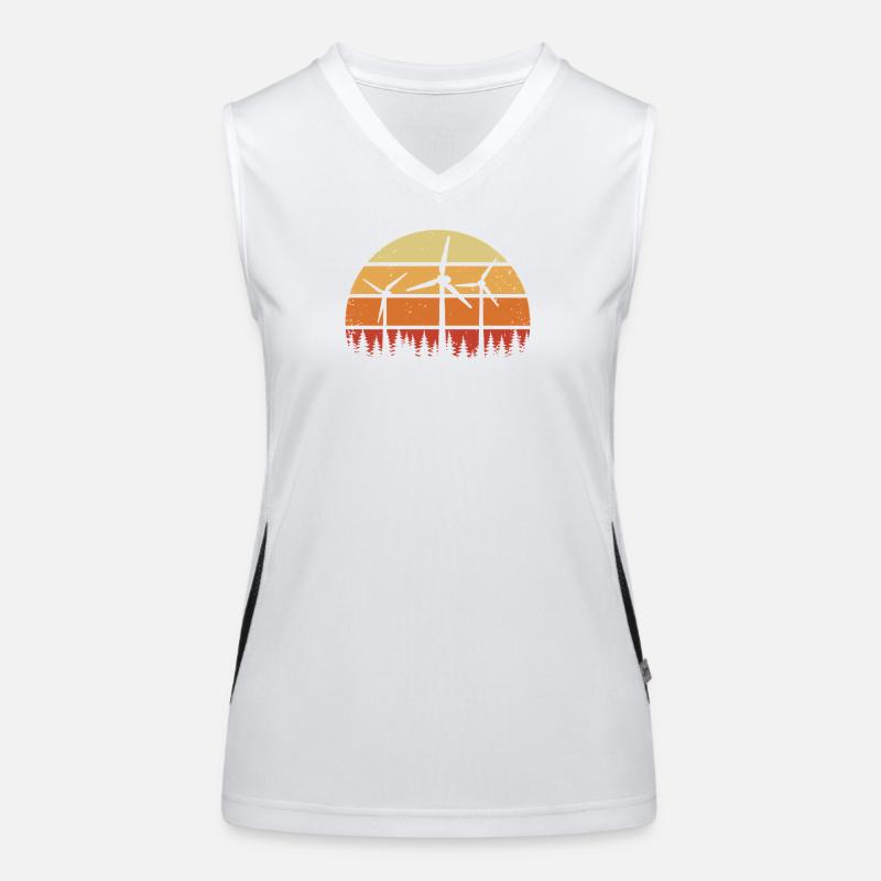 Windkraft Windrad Windenergie Windräder Funktionelles Kontrast-Tank Top für Frauen