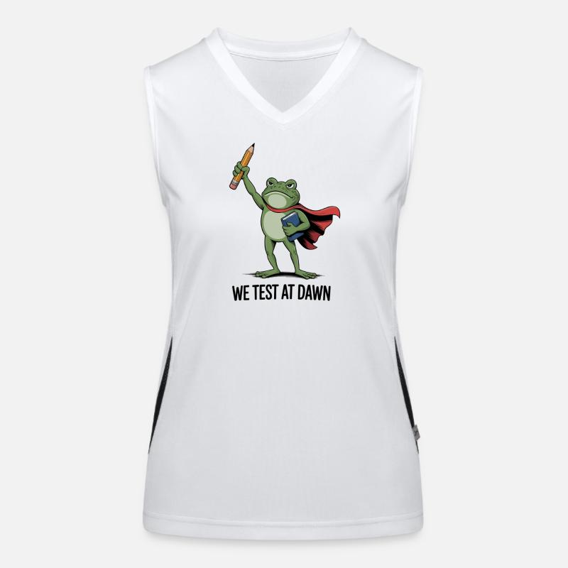 Dawn Test Froschheld Funktionelles Kontrast-Tank Top für Frauen