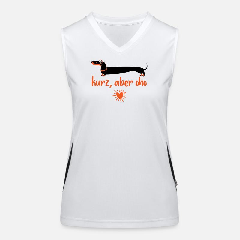 Kurze Worte, Großes Herz Funktionelles Kontrast-Tank Top für Frauen