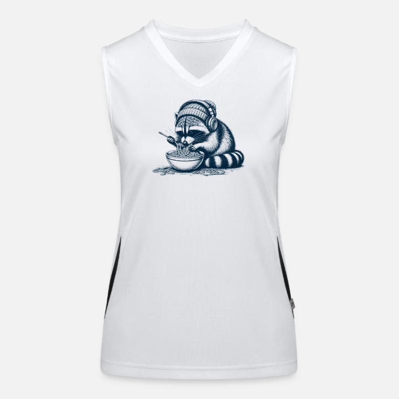 Spaghetti Waschbär Funktionelles Kontrast-Tank Top für Frauen