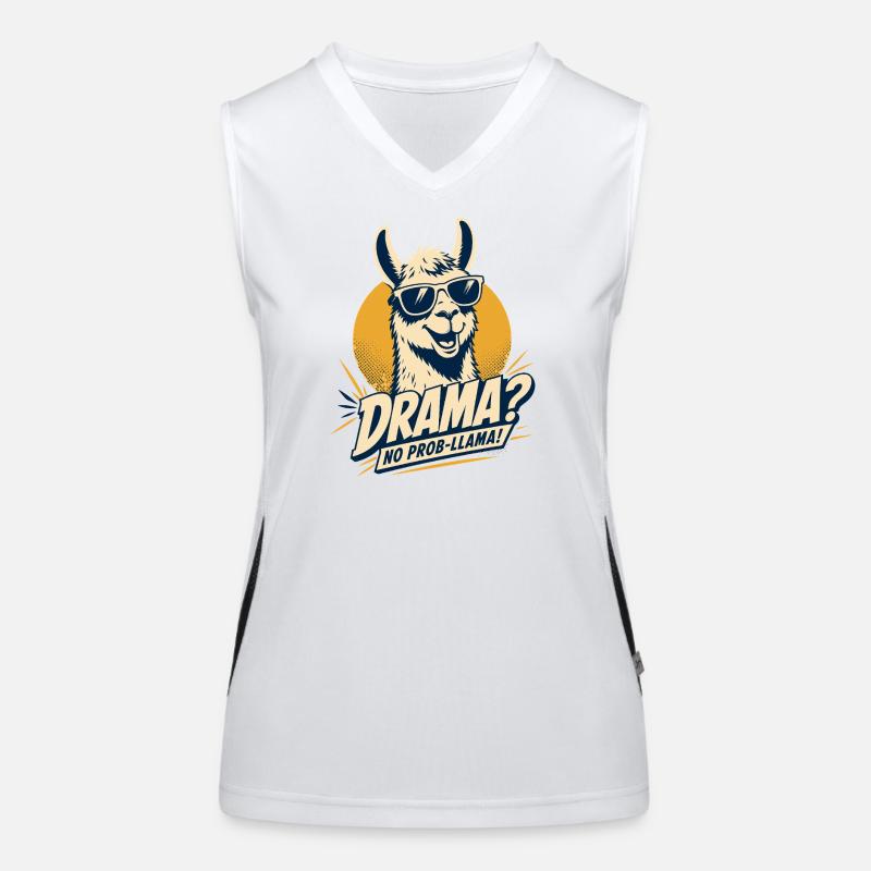 Drama No Prob Llama Humor Funktionelles Kontrast-Tank Top für Frauen