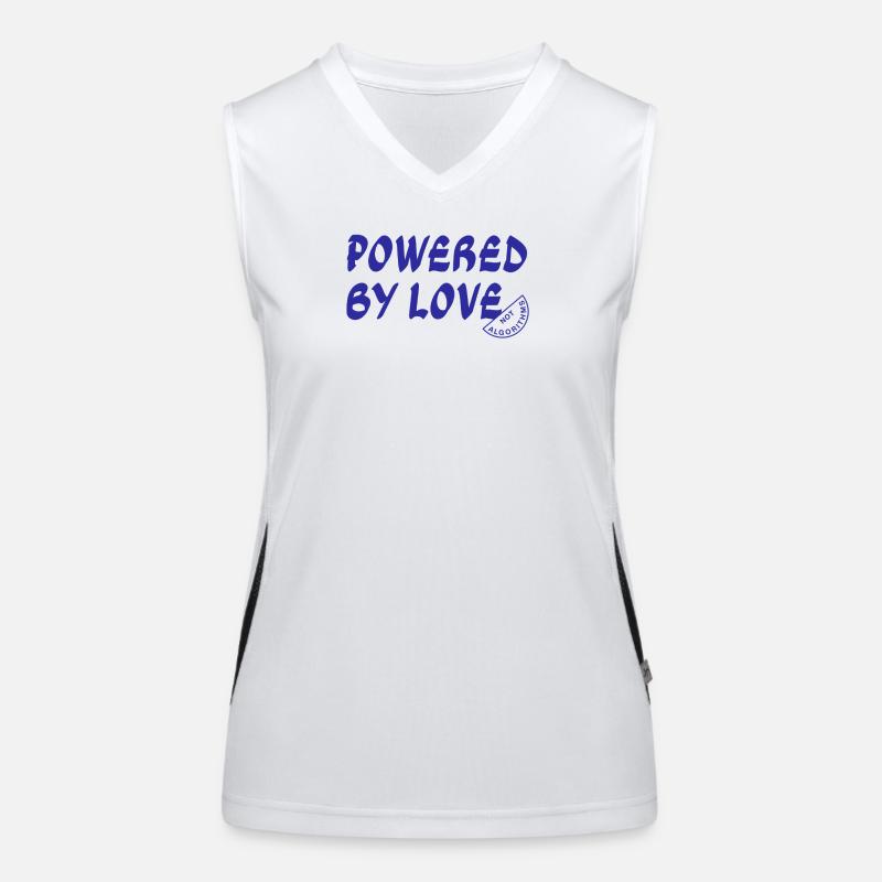 Powered By Love Not Algorithms Women's Functional Contrast Tank Top