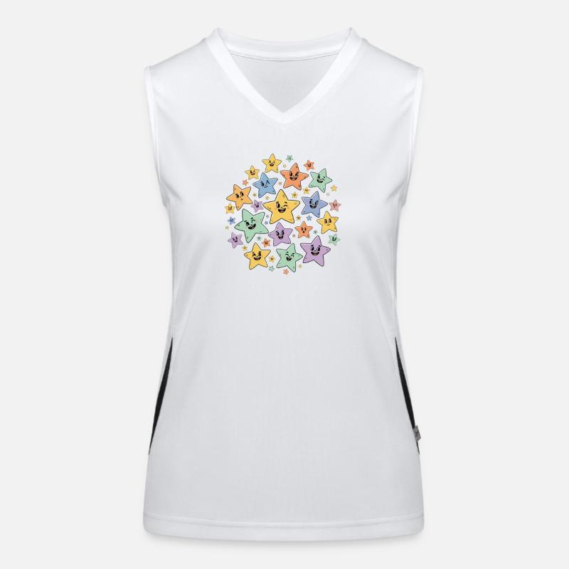 Colorful Star Explosion Women's Functional Contrast Tank Top