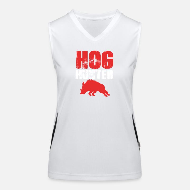 Wildschwein Jagd Funktionelles Kontrast-Tank Top für Frauen