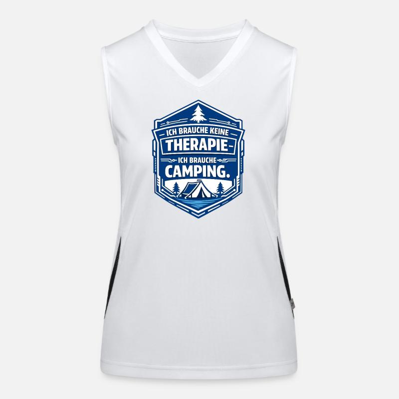 Camping Funktionelles Kontrast-Tank Top für Frauen