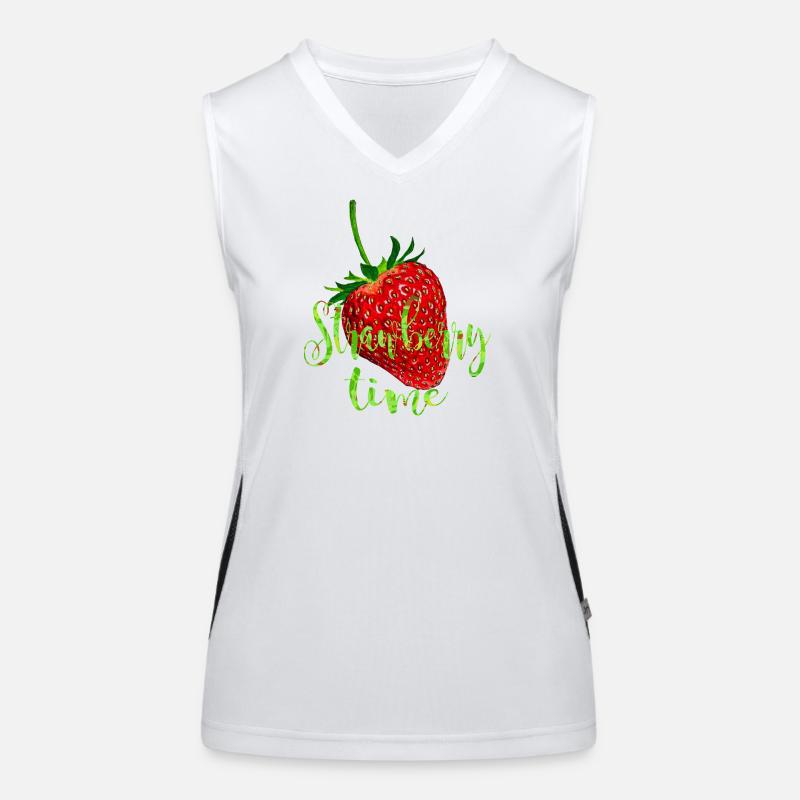 Fraise avec expression Débardeur respirant contrasté Femme