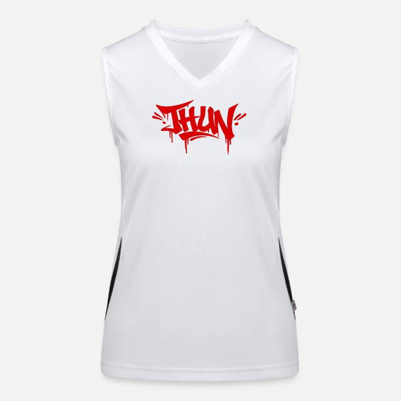 Thun Graffiti Tag rouge Débardeur respirant contrasté Femme