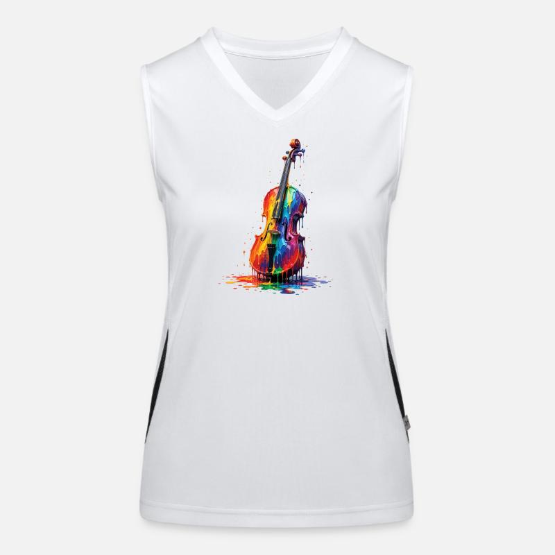 Viola with dripping paint Women's Functional Contrast Tank Top