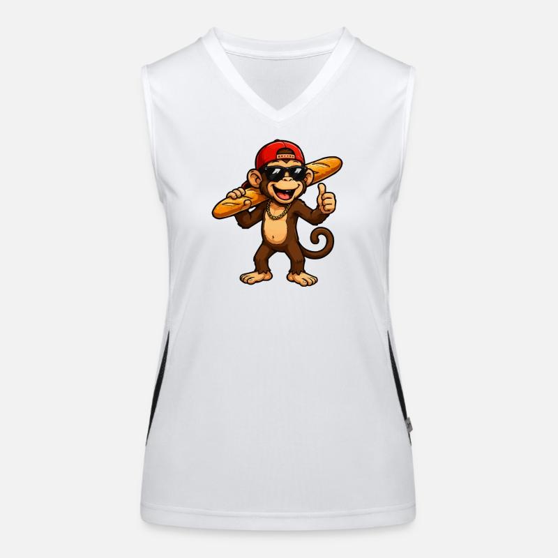 monkey-baguette-cool Women's Functional Contrast Tank Top