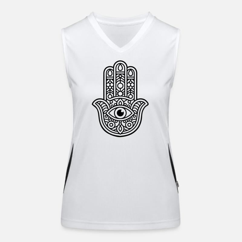Panneau Hamsa Débardeur respirant contrasté Femme